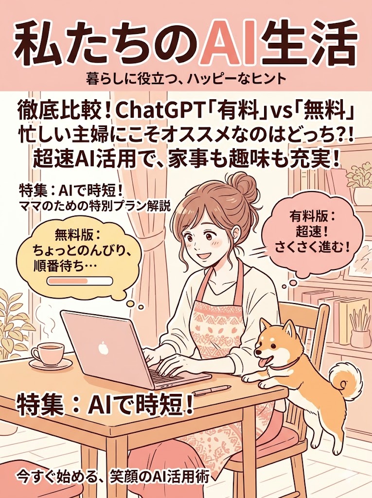 ChatGPT有料・無料の執筆速度と主婦プラン
