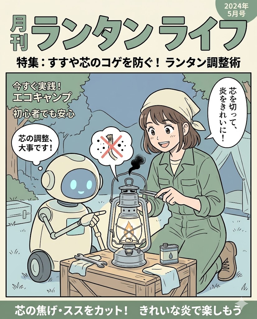 煤なし！オイルランタン芯の焦げを防ぐ超調整術