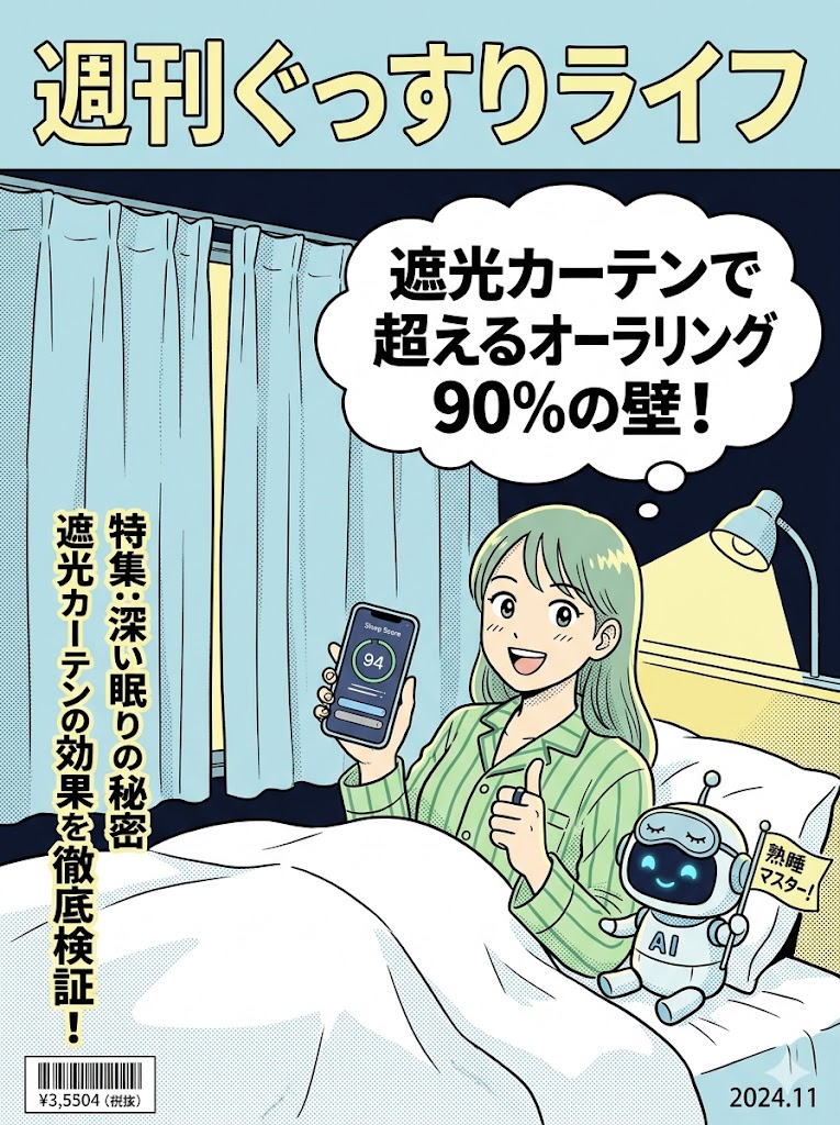 遮光カーテンで超えるオーラリング90%の壁
