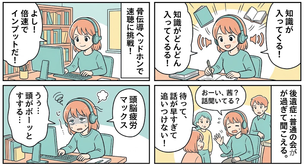 骨伝導速聴の脳疲労：漏刻に学ぶ時間ハック