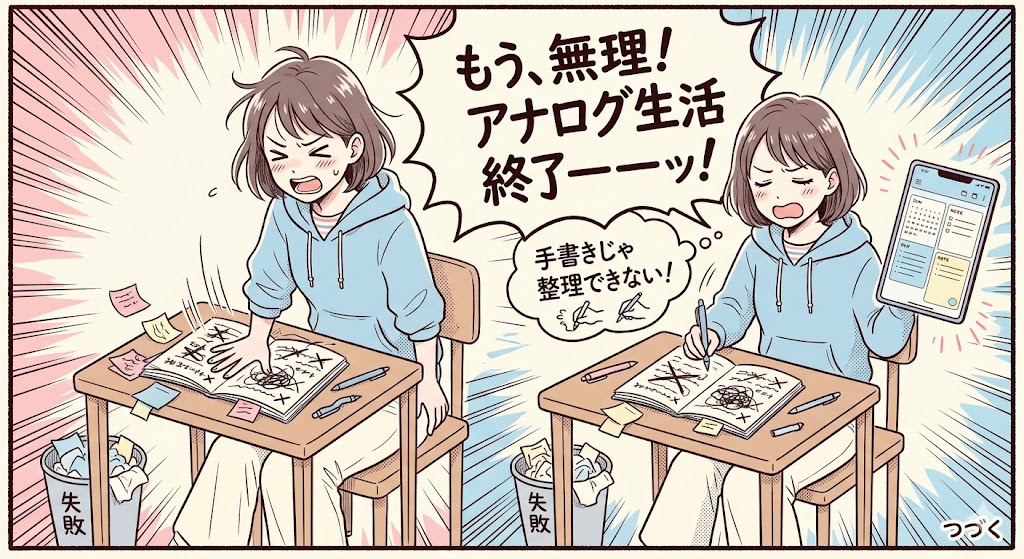アナログノート挫折の心理