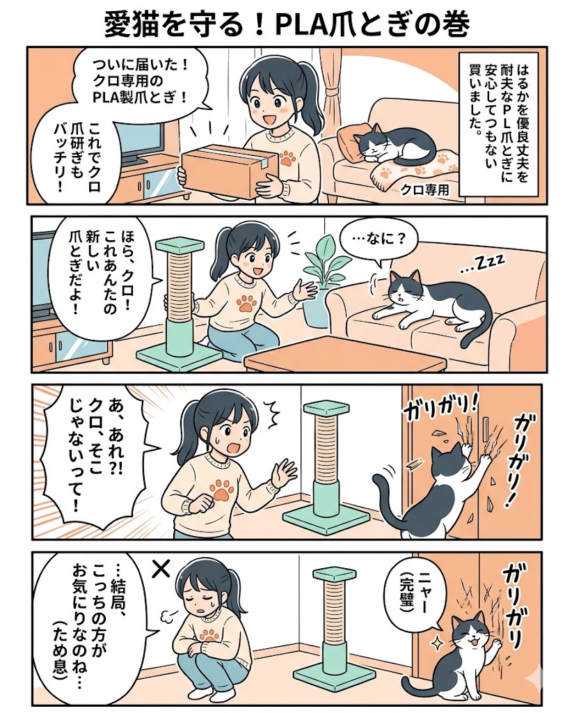 愛猫を護るPLA爪研ぎ