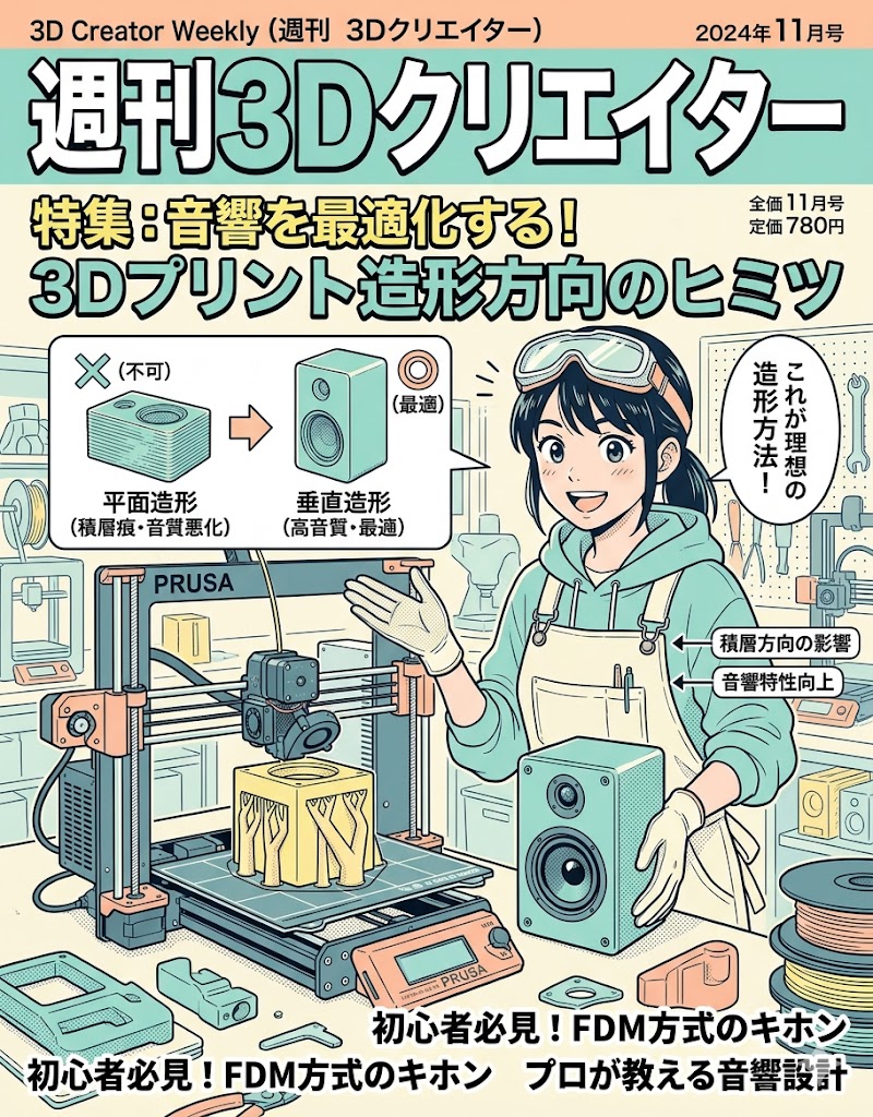 3D筐体の音を逃がす積層方向
