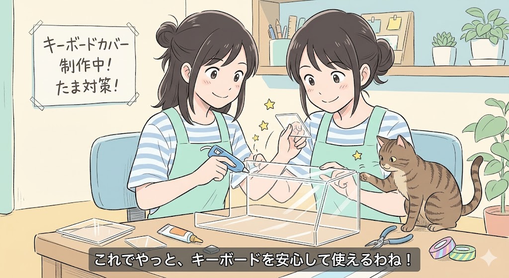 愛猫と愛を邪魔させないアクリルカバーDIY
