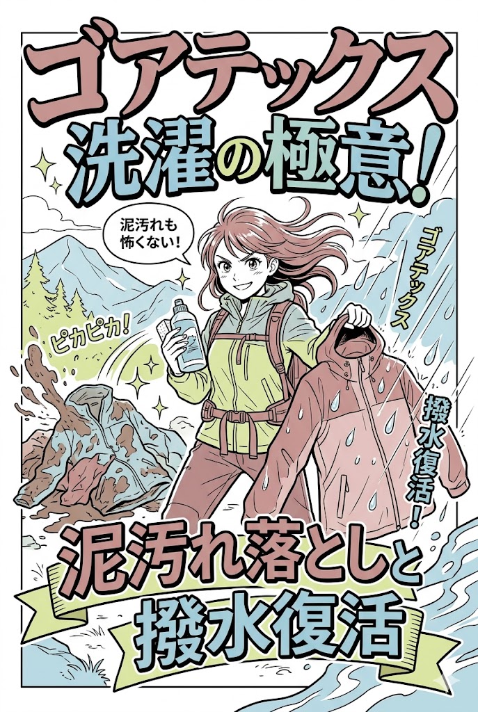 ゴアテックス洗濯の極意！泥汚れ落としと撥水復活