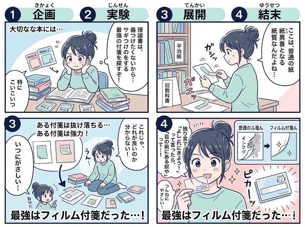 高級本も傷つけない、最強の貼ってはがせる付箋比較