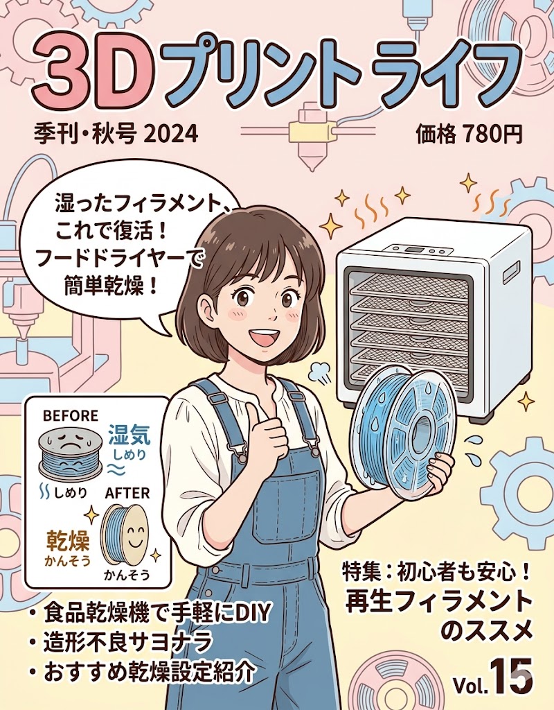 3DプラPLA湿気オーブン復活のコツ