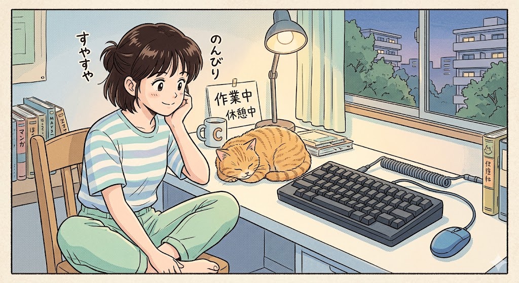 猫とHHKBの優しい距離