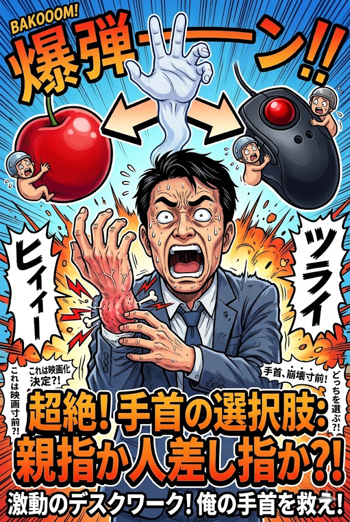 腱鞘炎防ぐトラックボール：親指・人差し指の投資対効果