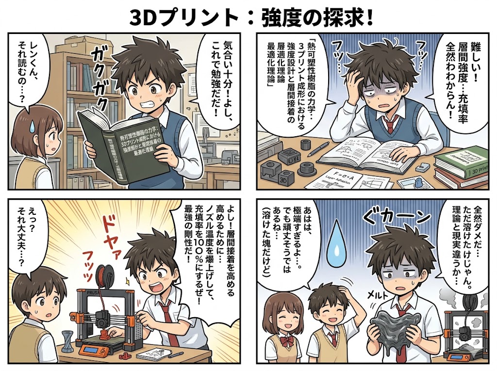 3D出力の剛性を本で解く
