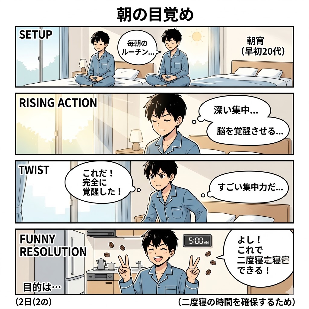 早朝の脳を覚醒させる静寂の構築術