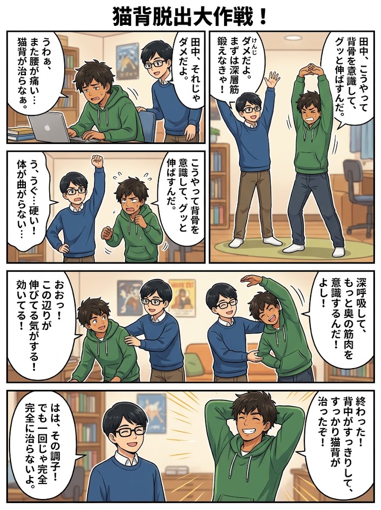 猫背を剥がす。深層筋の解き方