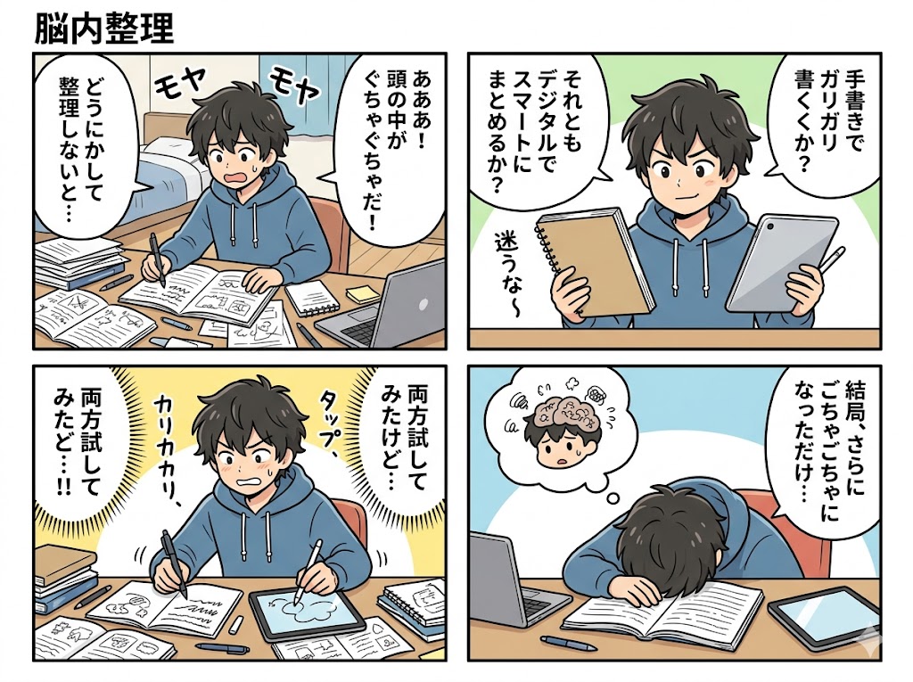 脳の負荷を紙とデジで切る