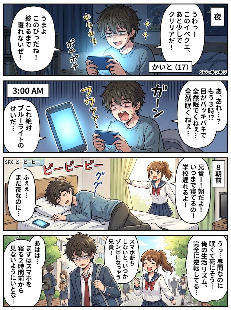 不規則な夜の光と体内時計