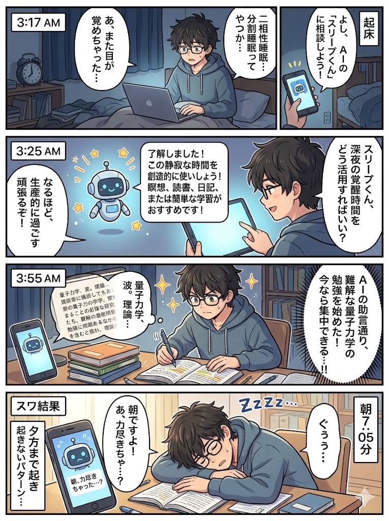深夜2時、AIと挑む睡眠分割
