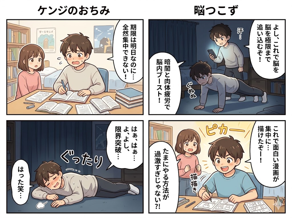 暗闇と負荷で脳を覚醒させる