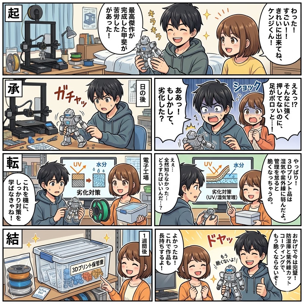 3D造形の脆化、守る術