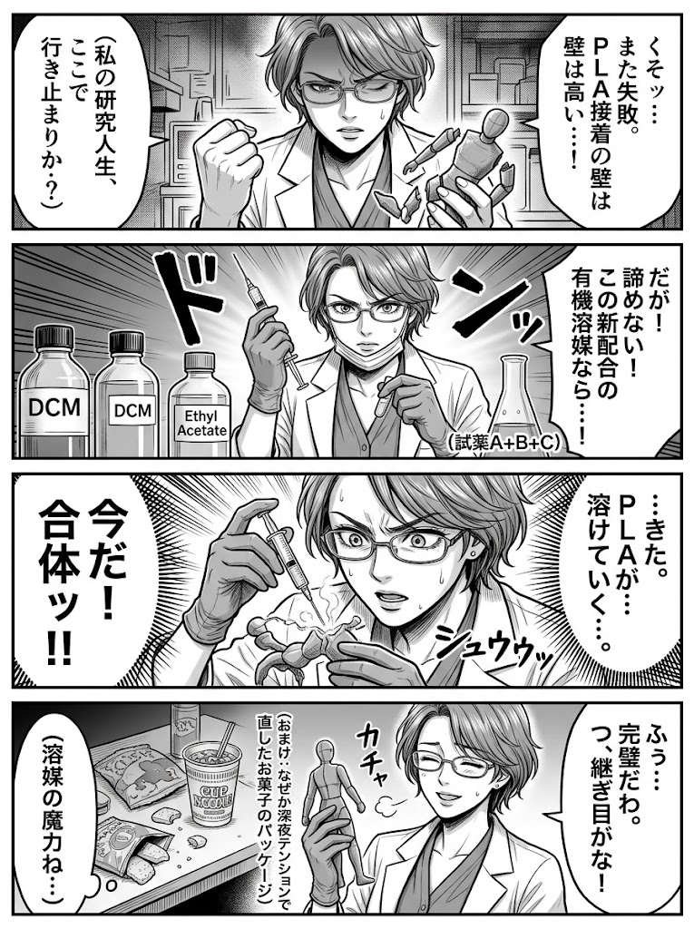 PLA樹脂を溶着する化学の知恵