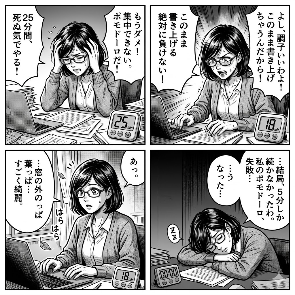 ポモドーロで集中不可？