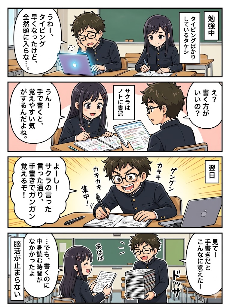手書きで脳は加速する？