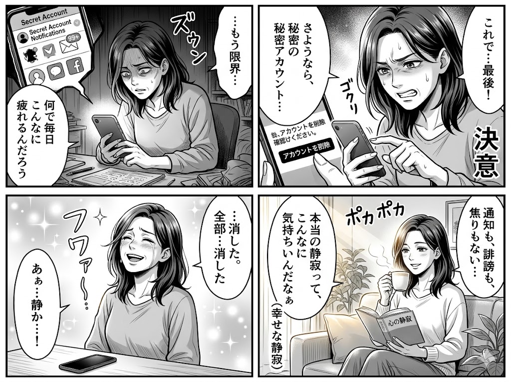 裏垢消去後の静寂と、私。
