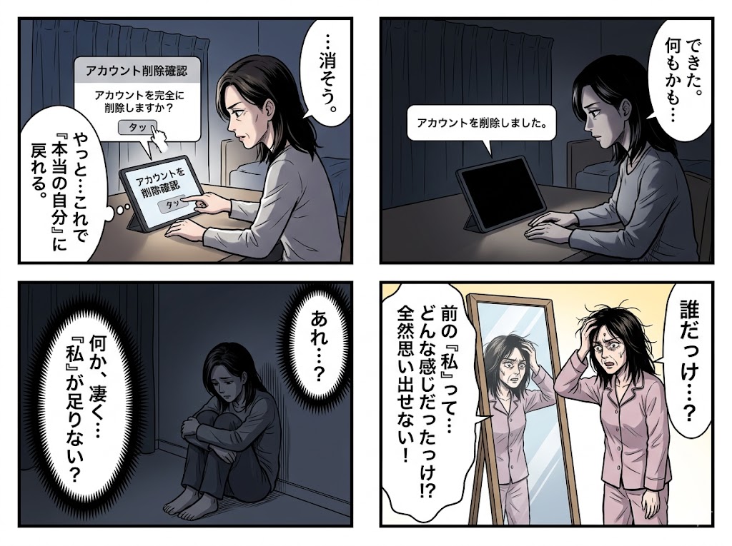 裏垢全消去の喪失感、正体は「剥離」だ