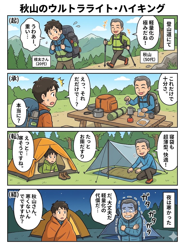 50代の秋山、UL装備で挑む