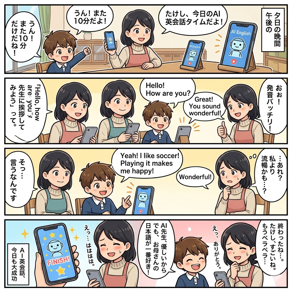 親子で3ヶ月！AI英会話の時短習慣