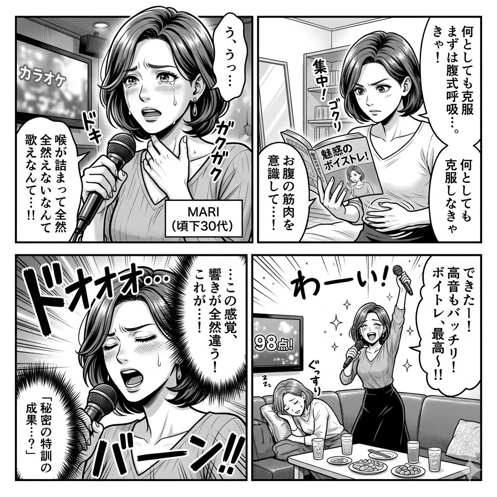 カラオケで喉が締まる悩みを解決！最短で歌唱力を上げるボイトレの効果と上達の秘訣を徹底解説