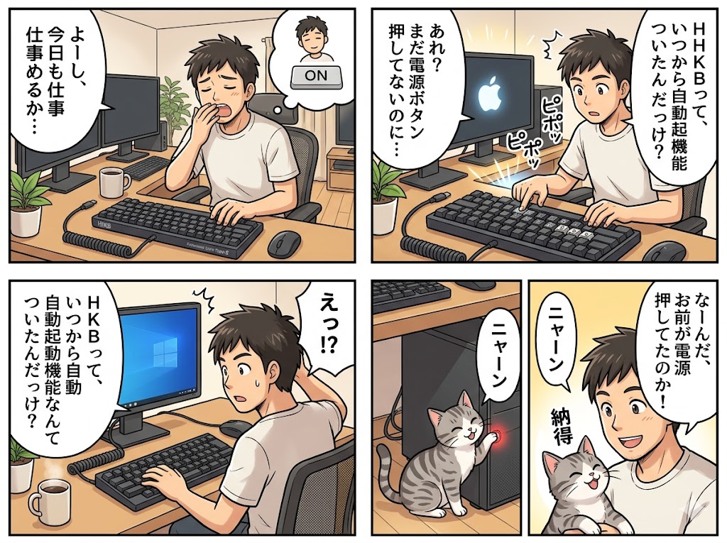 HHKB着席で全自動起動