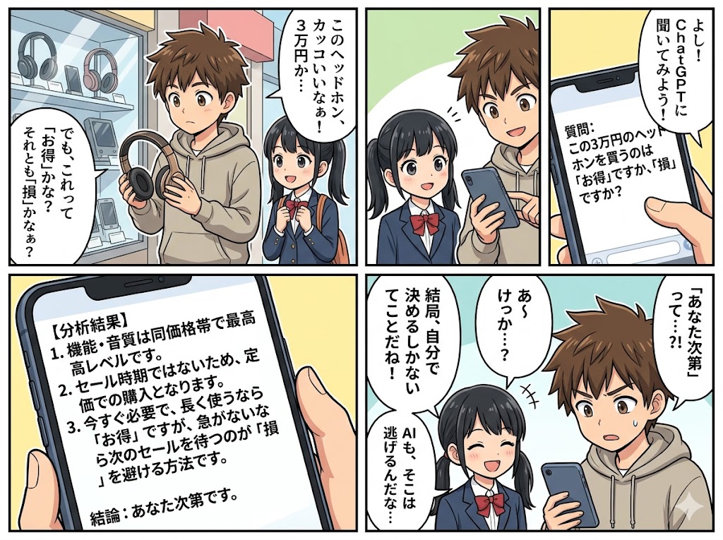 ChatGPTと買い物、得か損か？