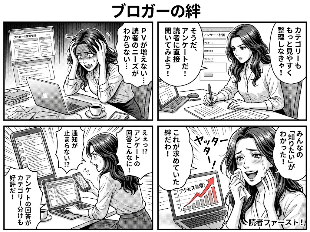 読者心理を掴むブログアンケート設計術！収益化を加速させるカテゴリ構成と運営戦略を徹底解説