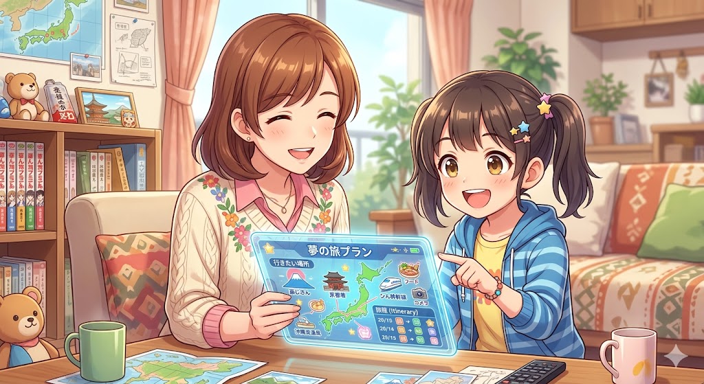 親子で15分！AI旅シミュ