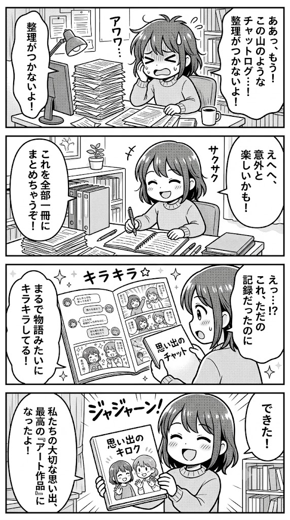 創作の軌跡を1冊の本へ。今日から始めるAI対話ログの整理術
