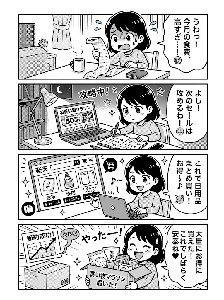 食費は抑えて満足度はアップ。我が家の賢約お買い物マラソン準備