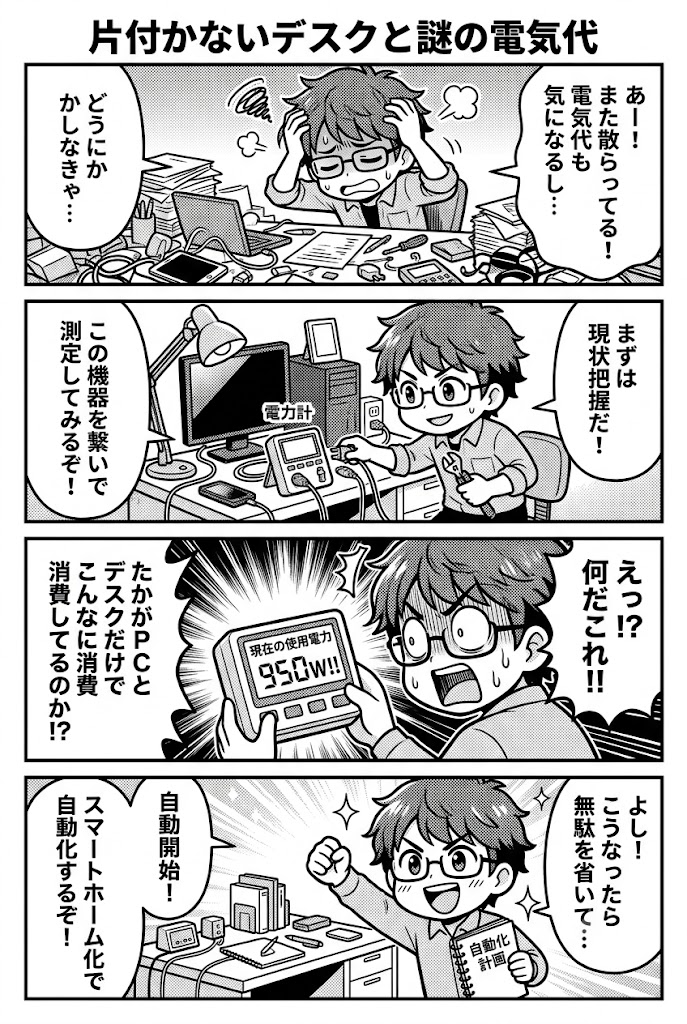デスク自動化のプロトタイプ構築。電力計測から始める今月の目標