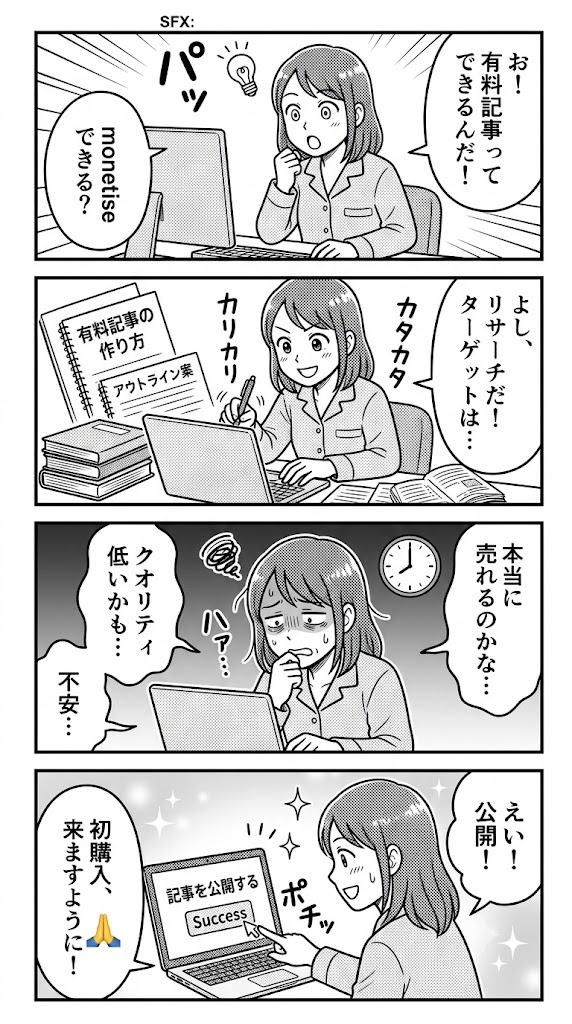 note有料化で最初の収益を狙う。今夜から私が始めた準備のすべて