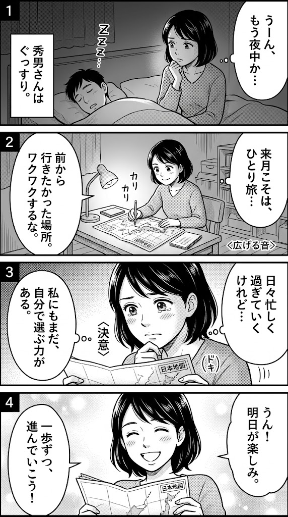 夫の気配を消して、深夜2時に自分だけの地図を広げる。私が今、少しだけ前を向ける理由