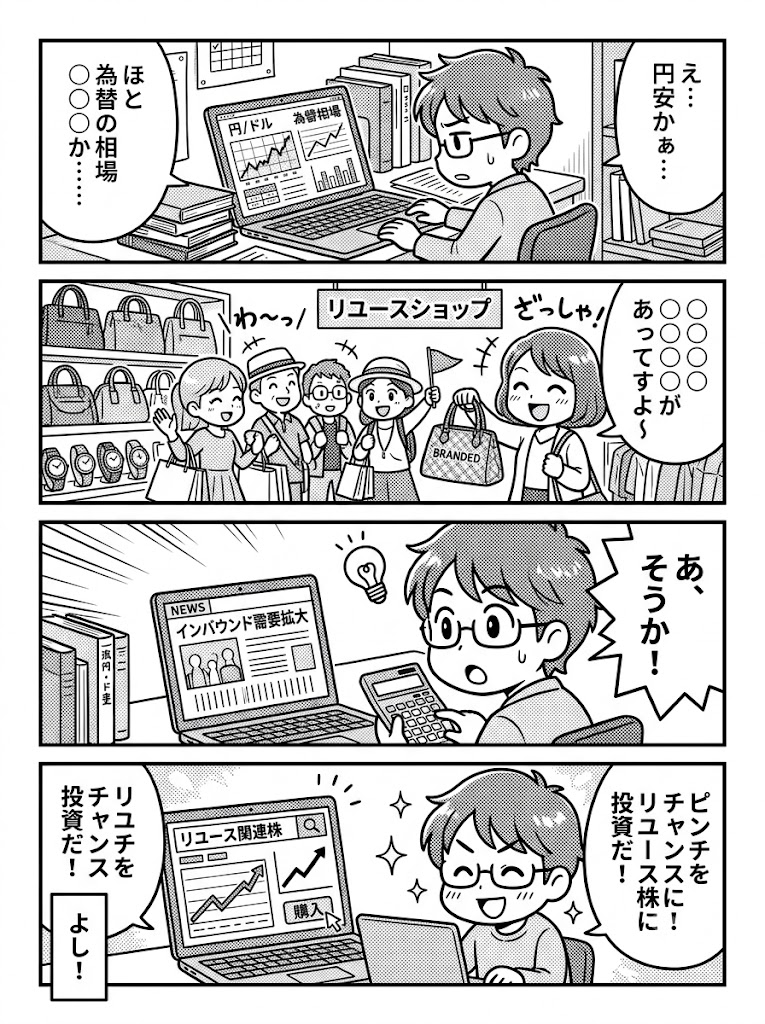 為替の動きを追っていて気づいたこと：中小型の厳選注目株⑨インフレとインバウンド需要でリユース大手