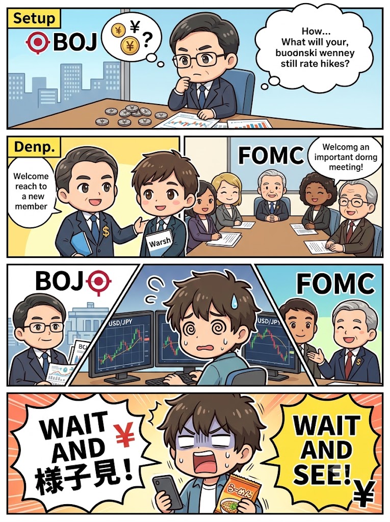 日銀の利上げとウォーシュ氏初参加のFOMCへ、円相場は様子見ムード