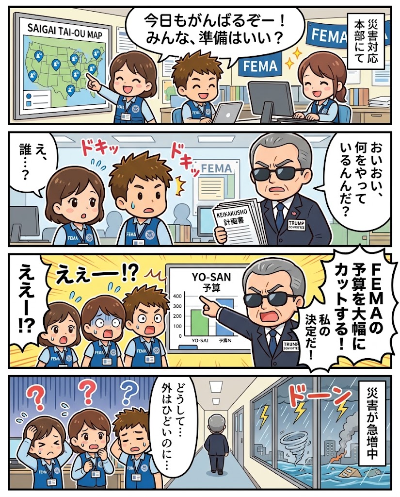 気候危機の中、FEMAの「章を閉じる」：トランプ氏の委員会が災害対応の縮小を模索