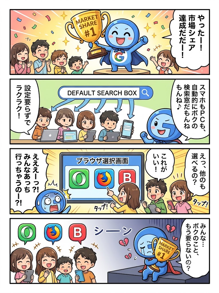 Googleはシェアを伸ばした。でもユーザーには選ばれていない
