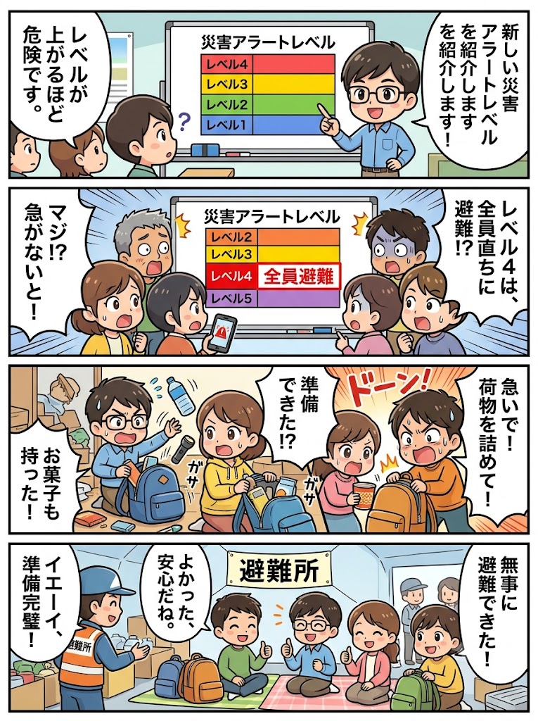 何が変わる？新しい防災気象情報 レベル4までに全員避難！