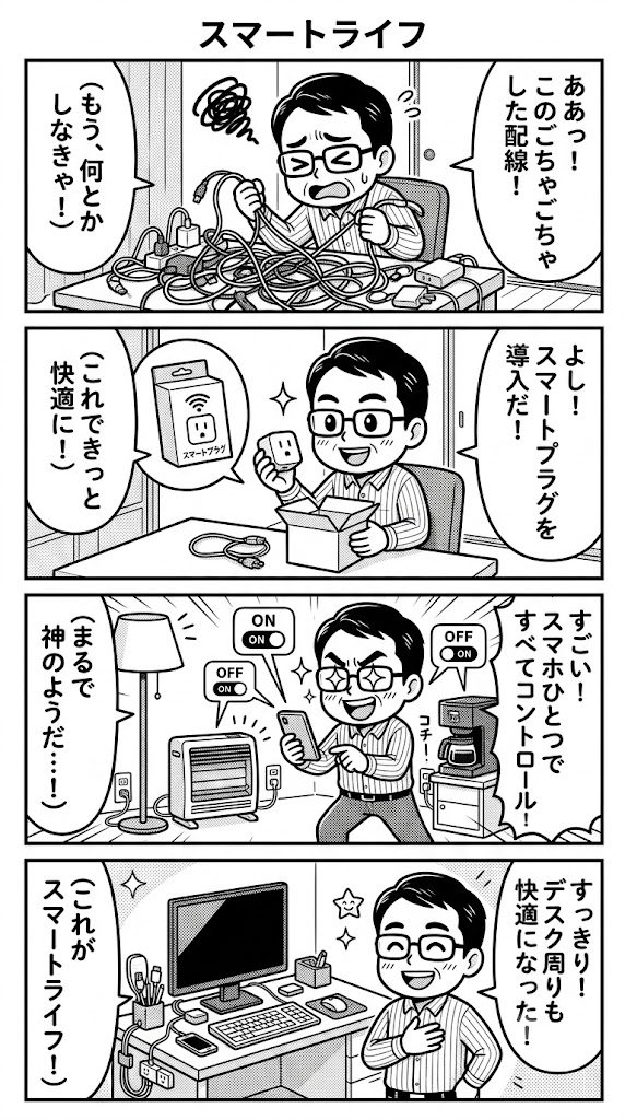 スマートプラグでデスク革命？俺流電力設計図