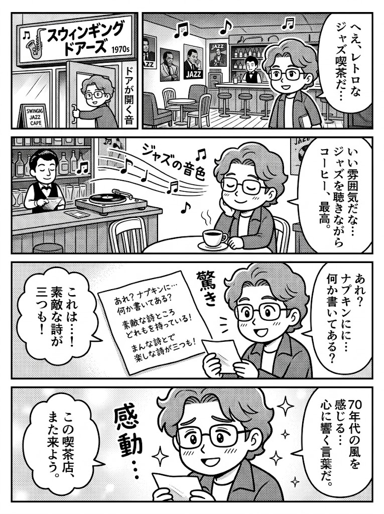 1970年代の空気感をAIへ。ジャズ喫茶で見つけた3つの詩