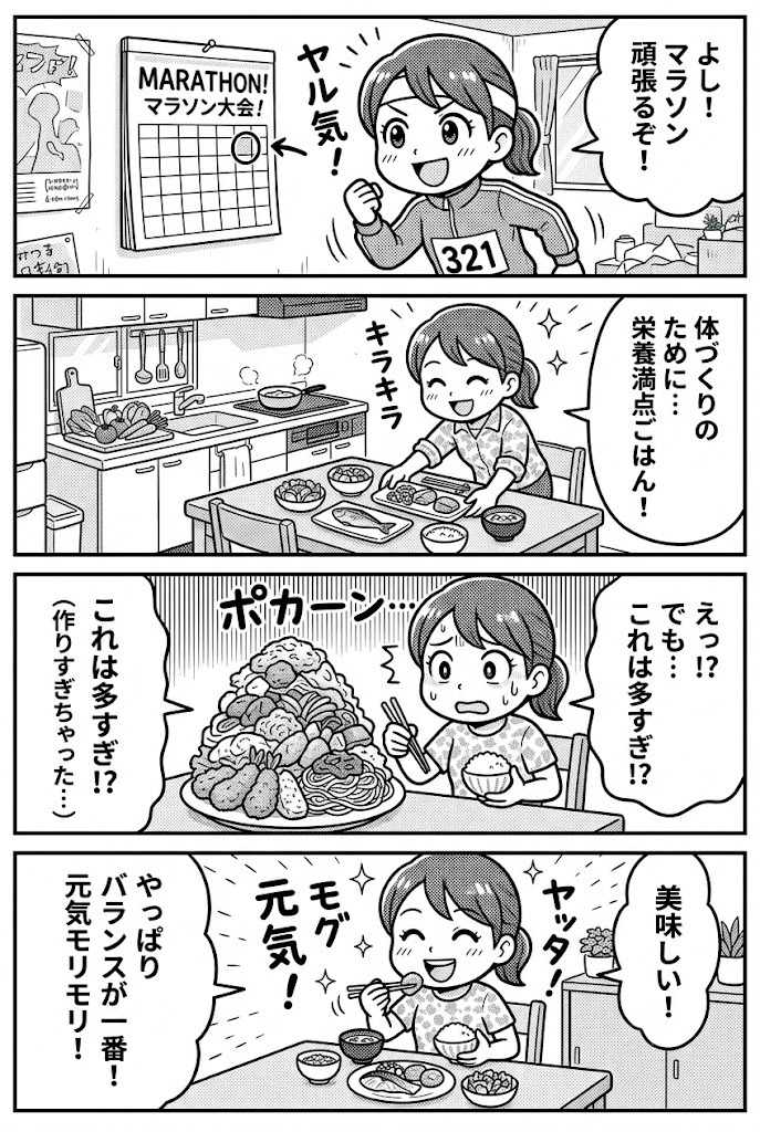 来月のマラソンに向けて。食卓格上げリスト、何から始める？