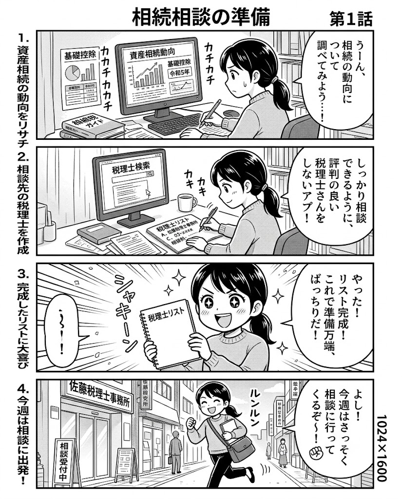最新の資産承継トレンドを掴むため、今週相談する税理士のリストを作った