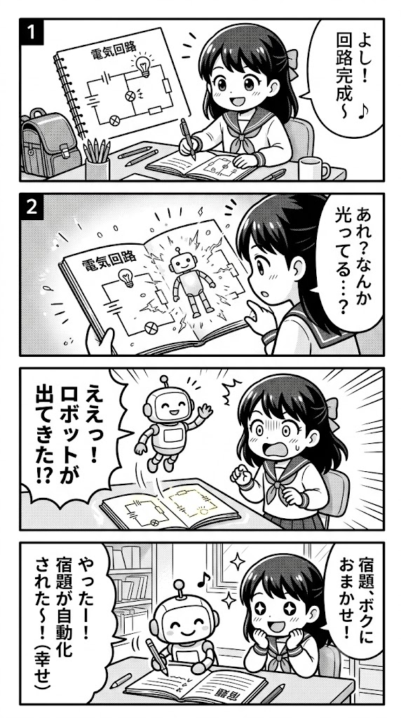 ノートに描く電源図。自動化への最初の一歩