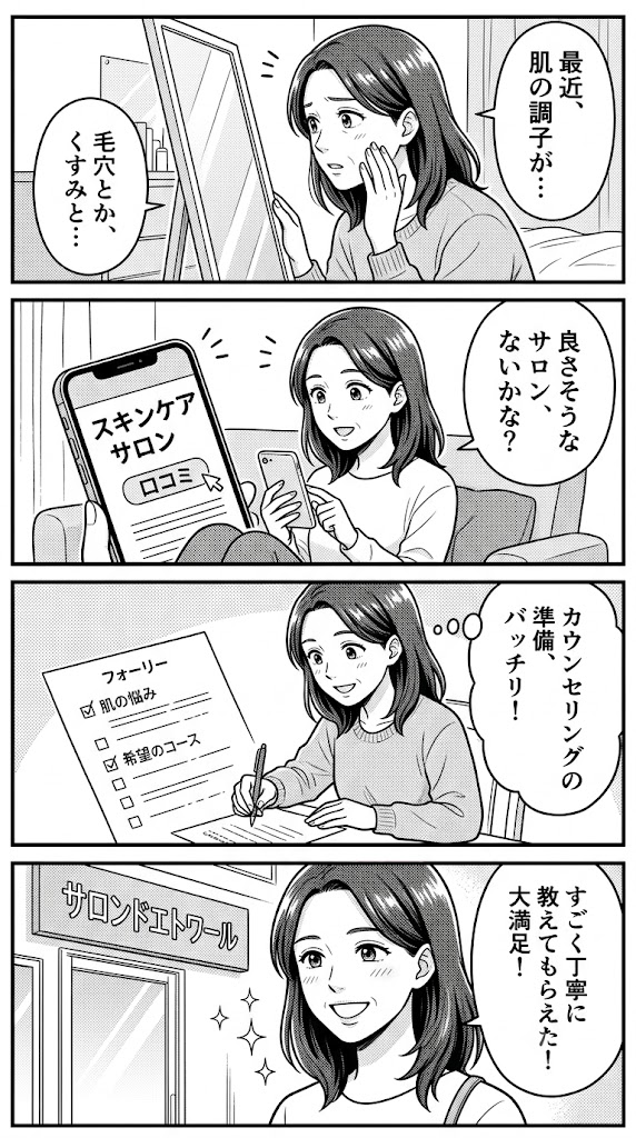 43歳の素肌アップデート。カウンセリングをスムーズにするためのサロン選び計画