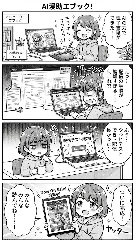 AI共創の電子書籍を届けるために、実際の配布フローを試してみた